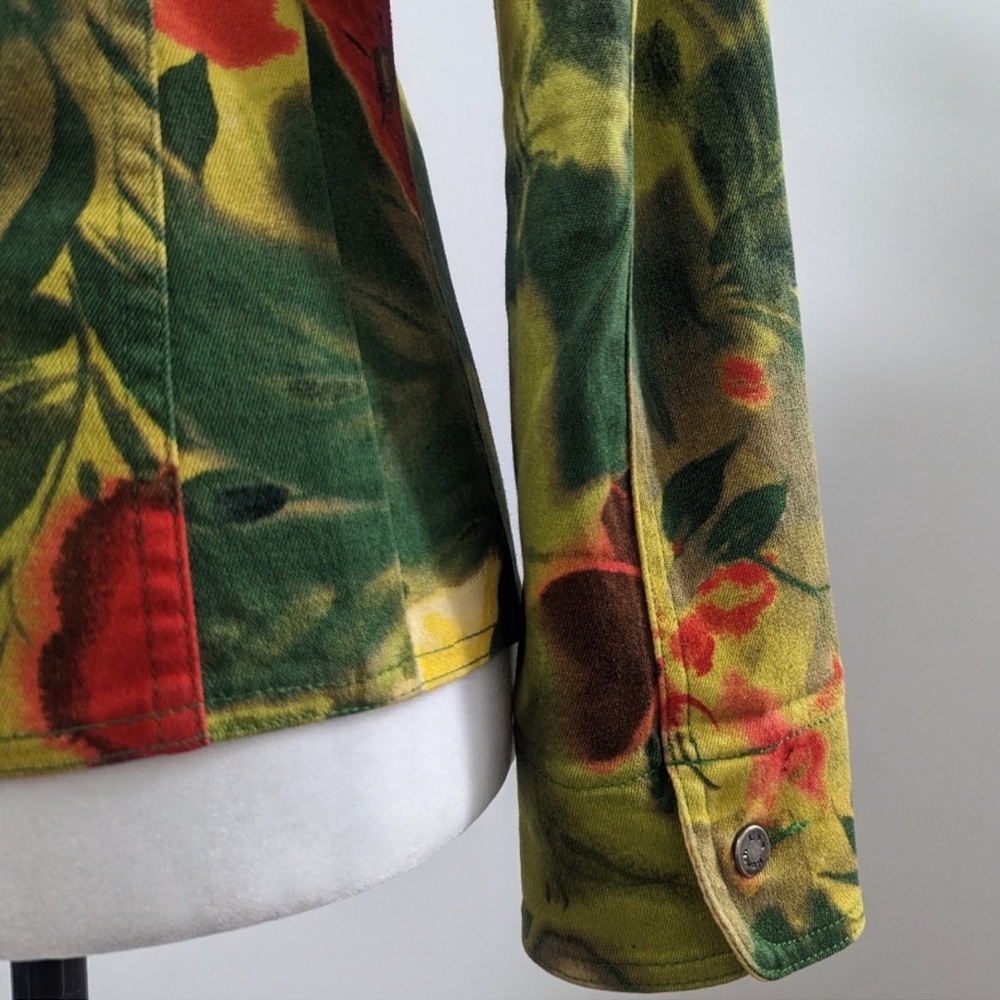Vintage Léa Kanth Bright Floral Denim Ensemble (Rare) - Picture 6 of 10